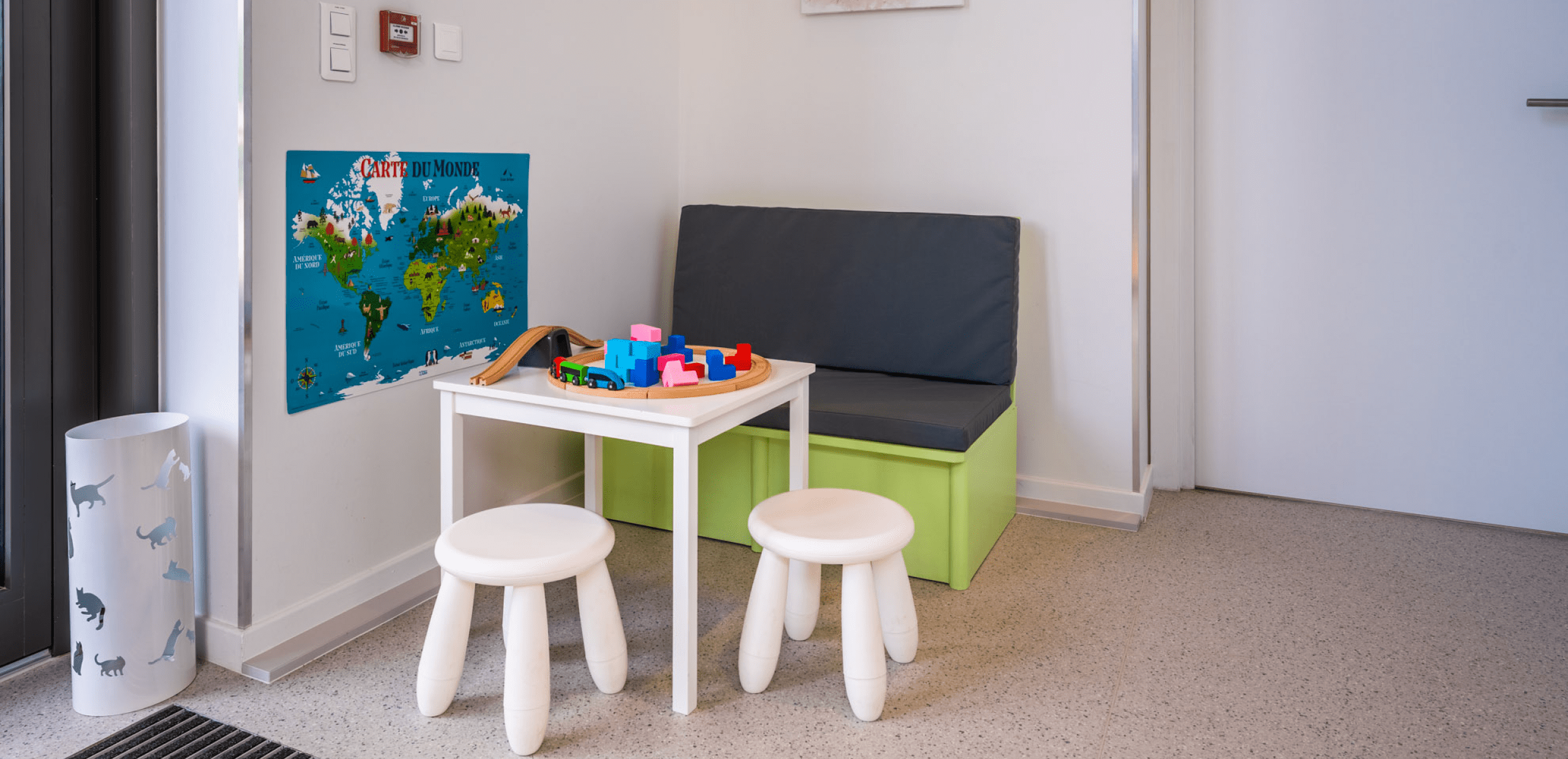 Espace pour les enfant au cabinet d'orthodontie du Dr Bas Kneip